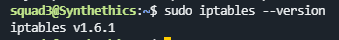 iptables returning its version