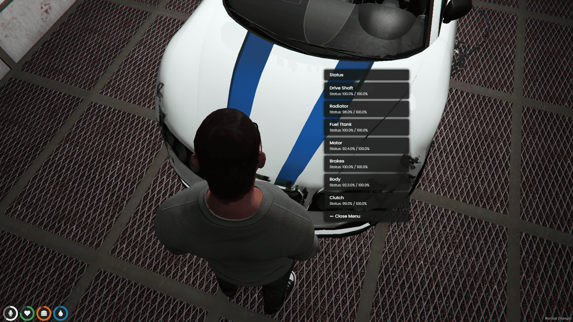 Displays vehicle heath